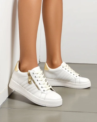 Royalfashion către femei adidași sport cu fermoar decorativ Evrove