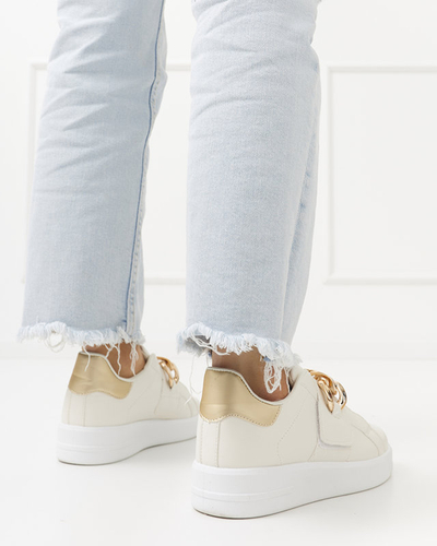 Pantofi sport slip-on dama crem Derera - Incaltaminte