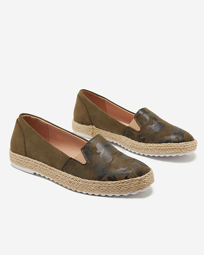 OUTLET Espadrile verzi dama Nuhente camo - Pantofi