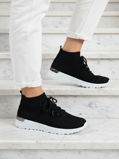 Nero Elegante Sneakerși Sport pentru Femei