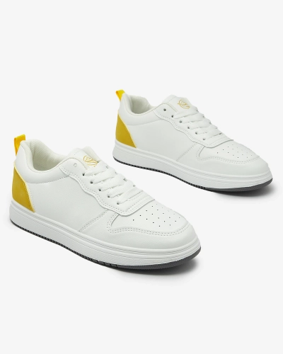 Royalfashion Pantofi sport clasici albi și galbeni Colorburst Classics