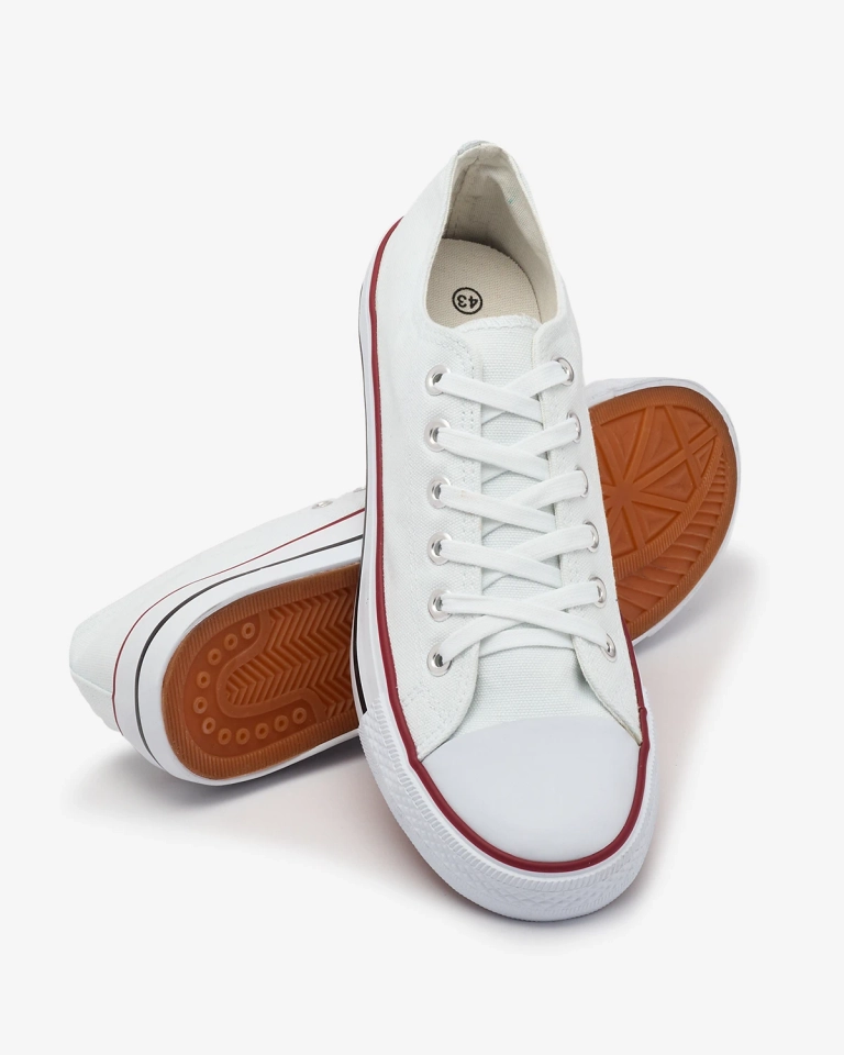 OUTLET Royalfashion Adidași cu șiret Ekileff alb pentru bărbați