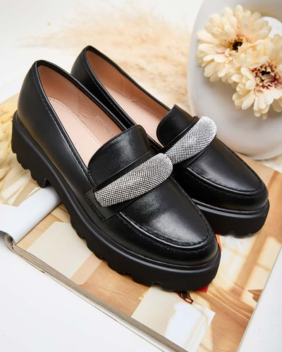 Royalfashion Mocasini de damă cu zirconii Emerne