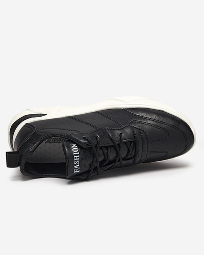 OUTLET Pantofi sport barbati din piele ecologica in negru Frossg- Incaltaminte