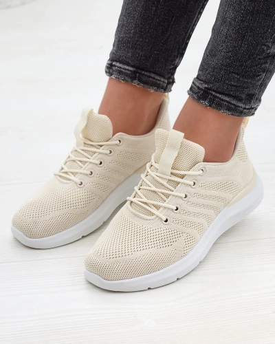 Pantofi sport din material textil pentru femei Cream Bofia - Încălțăminte