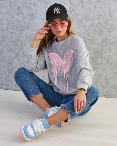Royalfashion Hanorac cu imprimeu subțire din bumbac pentru femei