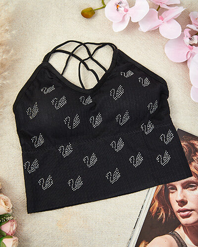 Royalfashion Sutien sport pentru femei cu zirconii