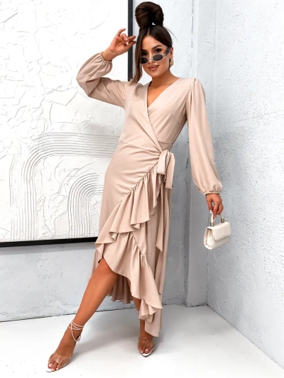 Rochie midi pentru femei Royalfashion cu volane