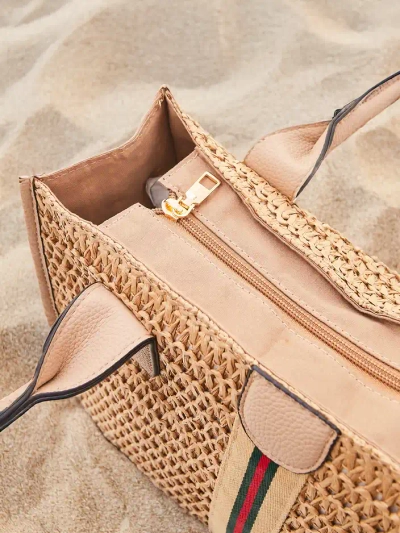 Royalfashion Geantă de vară pentru femei din paie mare