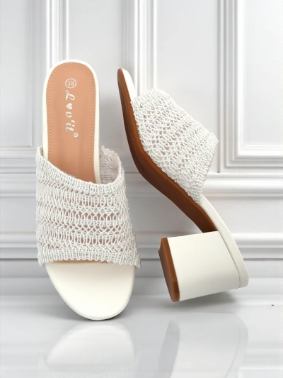 Royalfashion Damskie klapki na słupku Sole Bloom