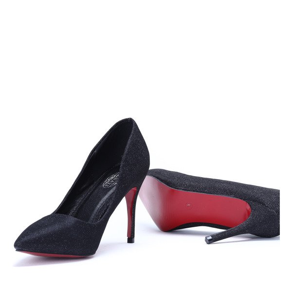 Czarne czółenka na szpilce Odetta - Obuwie