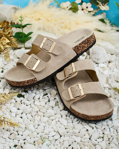 Royalfashion Șlapi de damă cu catarame Foumy