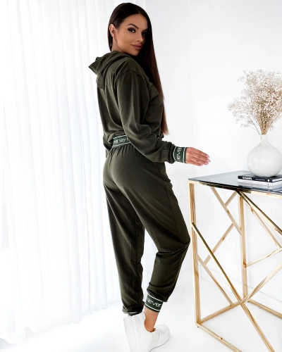 Royalfashion Set bluză de trening verde închis pentru femei