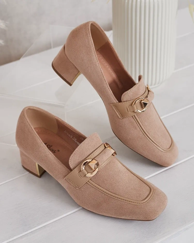 Royalfashion Mocasini eleganți pentru femei pe un post jos Orino