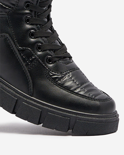 OUTLET Cizme negre de damă neizolate de tip bagger Qertera- Footwear