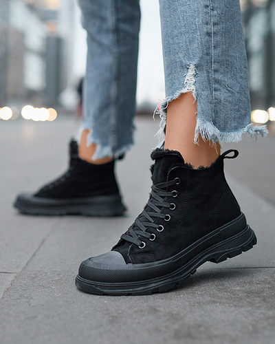 Pantofi sport a'la izolate pentru femei, pantofi sport a'la sneakers în negru Benvilo- Footwear