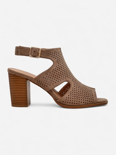 Royalfashion Sandale perforate cu toc masiv pentru femei Abetle
