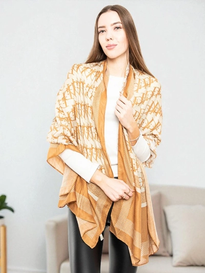 Esarfa cu model maro dama - Accesorii