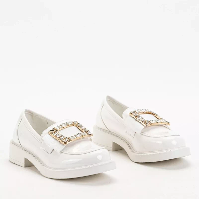OUTLET Pantofi dama albi cu cristale Iolara - Incaltaminte