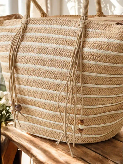 Royalfashion Geantă de paie mare pentru femei