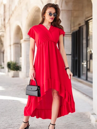 Rochie midi Royalfashion pentru femei cu tiv asimetric