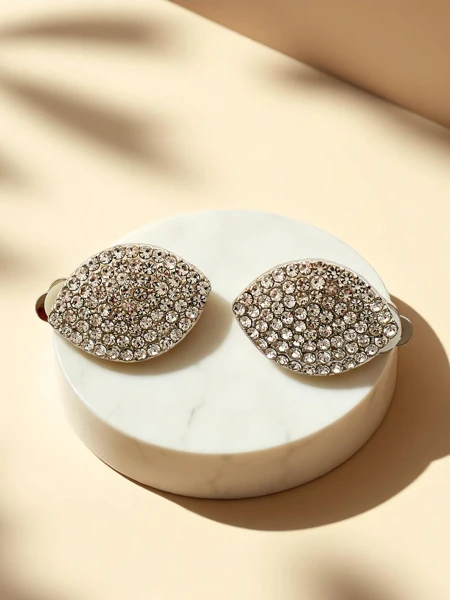 Royalfashion Cercei cu clips pentru femei, cu zirconiu cubic