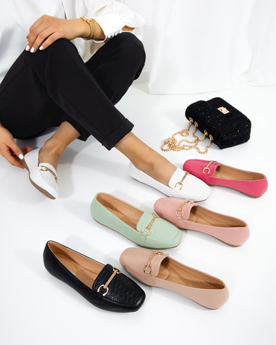 Mocasini dama fucsia cu decor Riltia - Incaltaminte