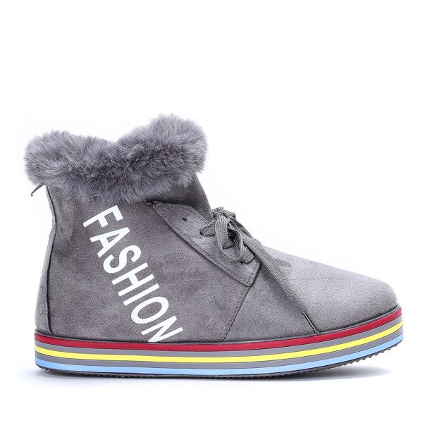 Szare botki sportowe Raelyn - Obuwie