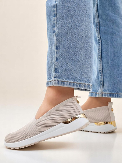Pantofi slip-on din material pentru femei Royalfashion Perfeti