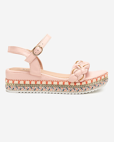 OUTLET Sandale plate dama roz Rella - Pantofi