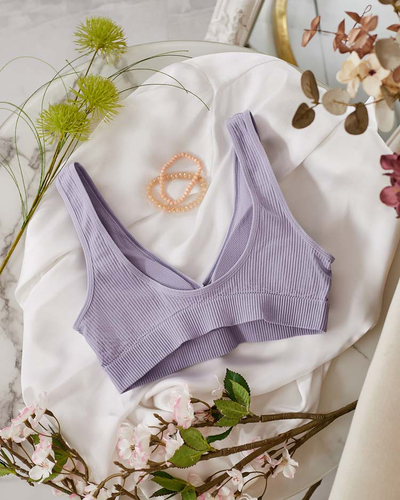 Royalfashion Sutien sport cu nervuri pentru femei