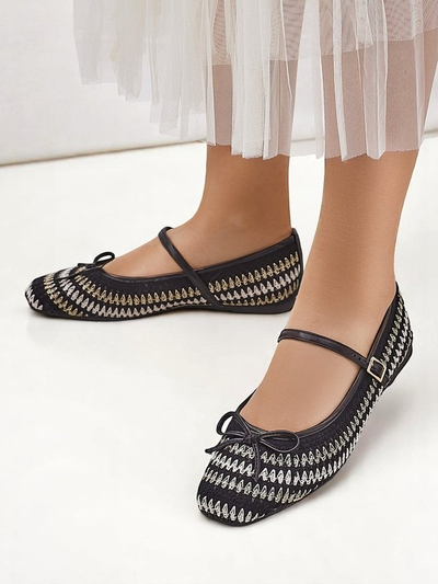 Royalfashion Balerini de damă din material țesut cu baretă Vanot