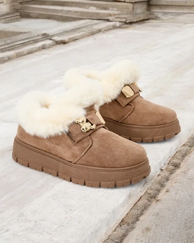 Royalfashion Cizme scurte pentru femei a'la cizme de zăpadă Dobis