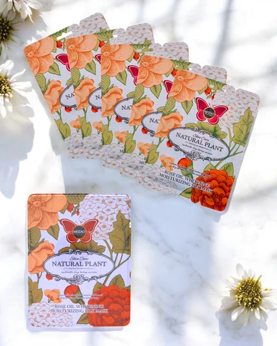 Plantă Naturală - Set de ser cu ceramide și mască cu trandafir 6g+36g x 10buc