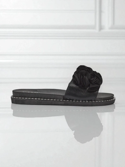 Royalfashion Papuci de damă cu talpă plată Flora Verde