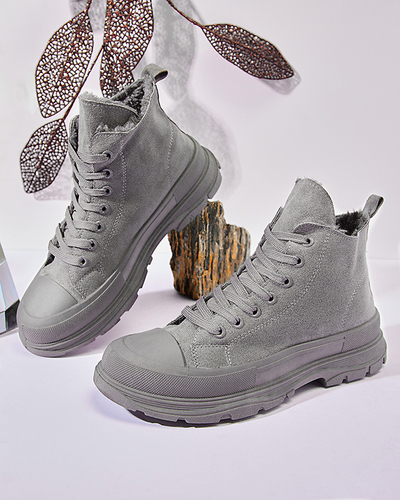 Pantofi sport a'la de damă izolați în gri Benvilo- Încălțăminte