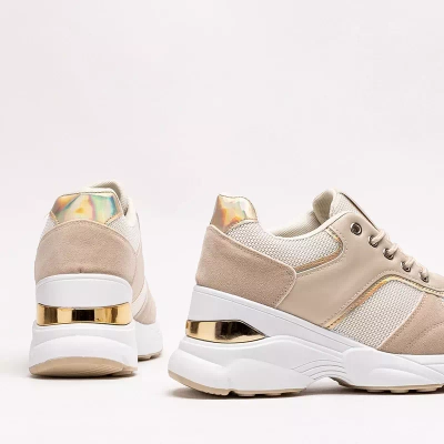 OUTLET Pantofi sport bej, adidasi dama Mariuopo - Incaltaminte
