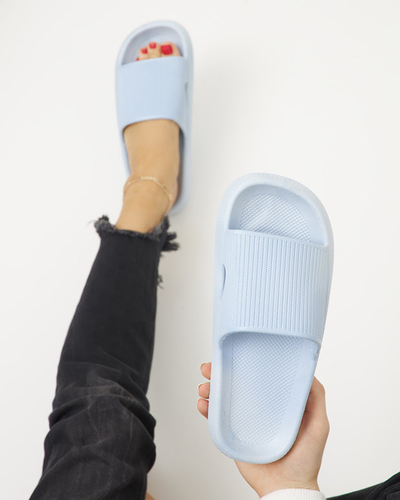 Papuci de cauciuc albastru cu relief Olinda - Incaltaminte