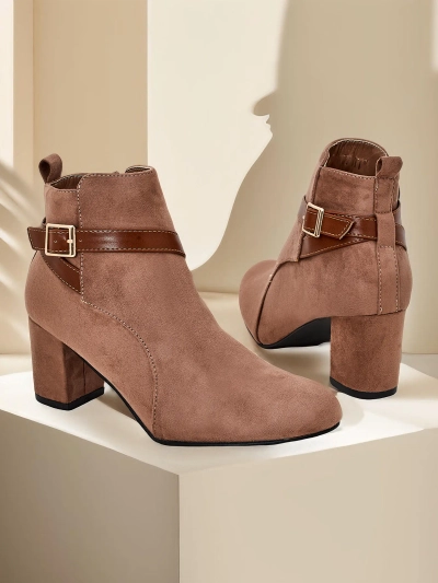 Ghete cu toc chunky pentru femei Royalfashion Eloron