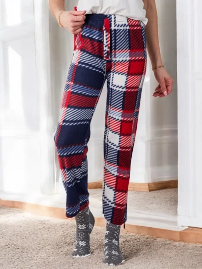 Pantaloni de femei Royalfashion din bumbac pentru Crăciun din pijamale în carouri