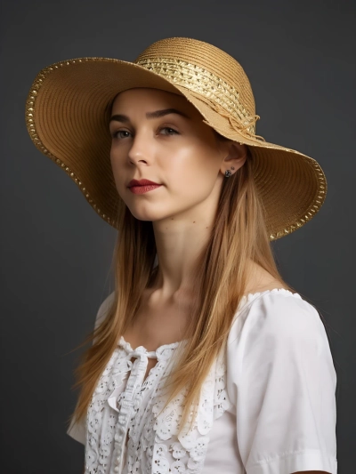Royalfashion Pălărie de paie pentru femei Serelina