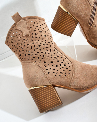 Royalfashion Cizme Mozie de damă low post openwork