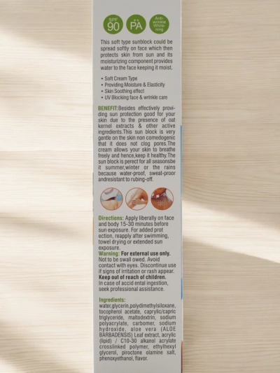 Cremă de protecție solară 90 SPF 80ml
