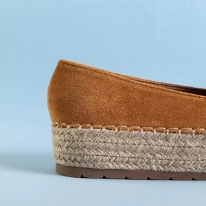 OUTLET Espadrile dama maro cu ornamente Ainura - Pantofi