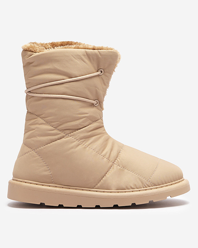 Pantofi de damă maro deschis a'la cizme de zăpadă Amirfu- Footwear