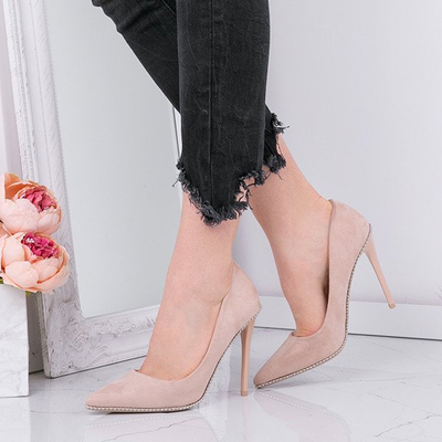 Beżowe czółenka na szpilce Mysterious - Obuwie