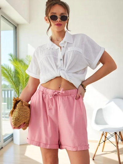 Royalfashion Șorturi din bumbac pentru femei