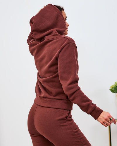 Royalfashion Set trening izolat negru pentru femei cu imprimeu auriu