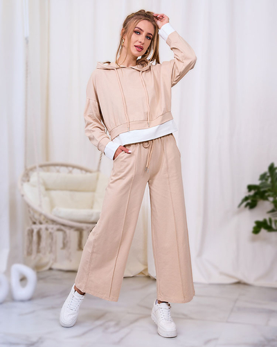 Royalfashion Set sport-casual de damă în camel