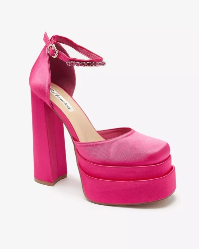 Pantofi cu toc înalt de damă de culoare fucsia Sellca- Footwear